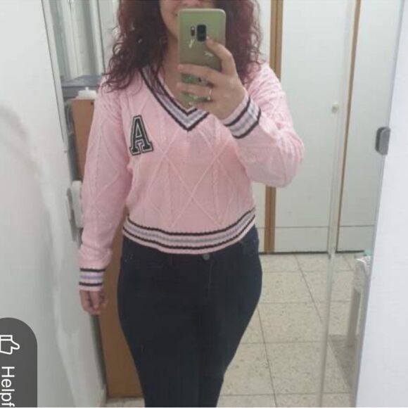 New Pink Striped Pattern Sweater size Small - Picture 4 of 15